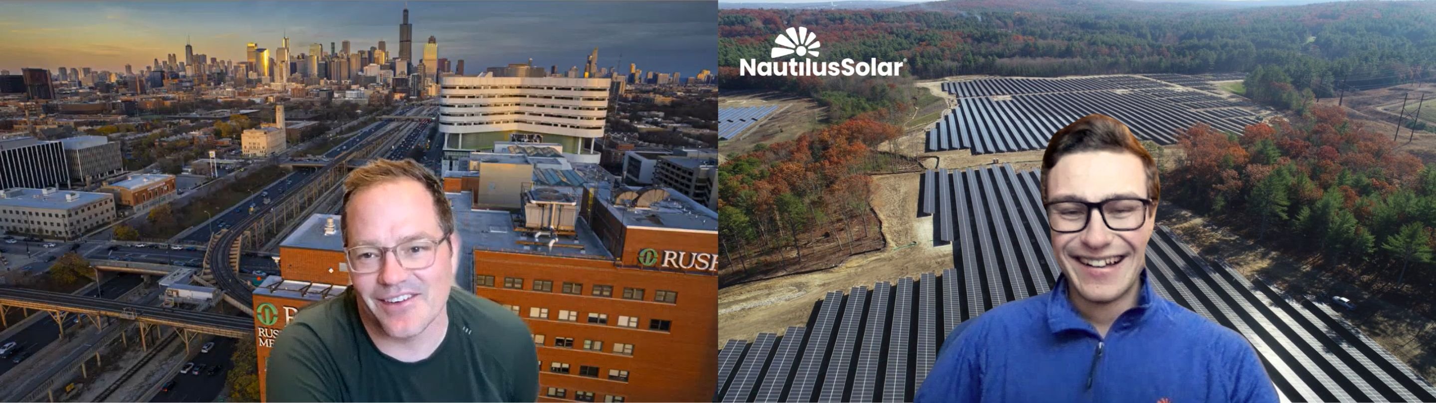 An online interview between Nautilus Solar and Ian Hughes, Director of Sustainability at Rush University Medical Center.