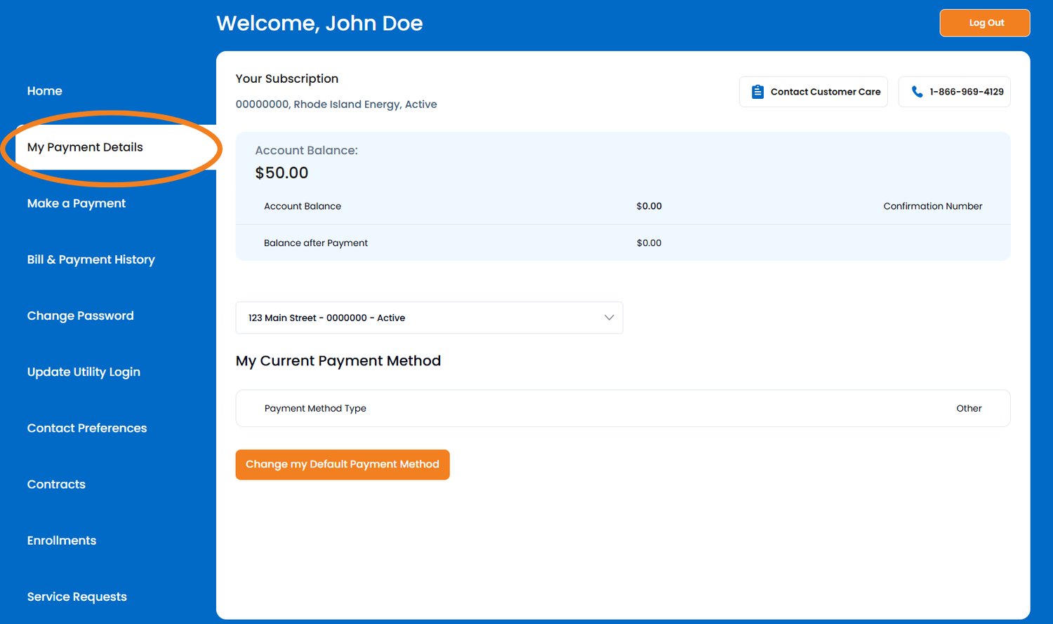 Updating Payment Information