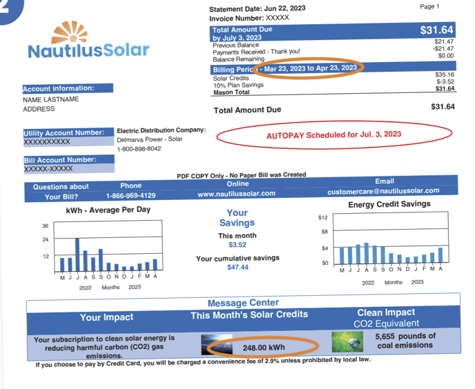 Nautilus bill - Delmarva DE