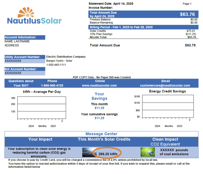 NSE Bill-Versant Power