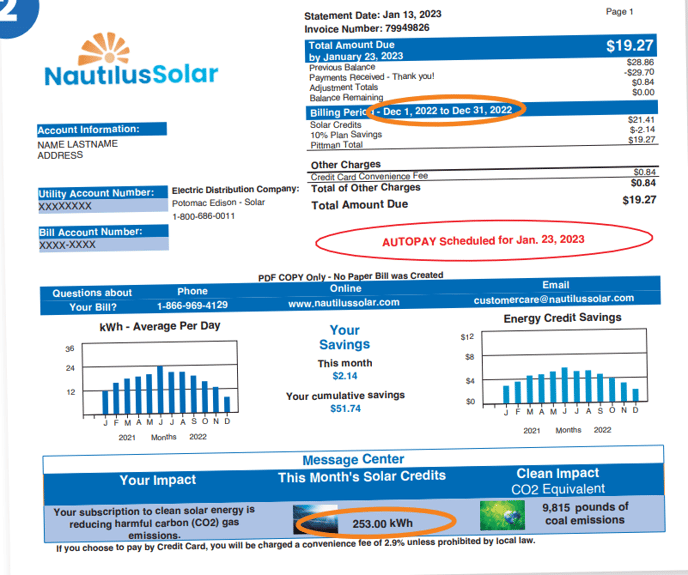 NSE Bill - Potomac Edison MD