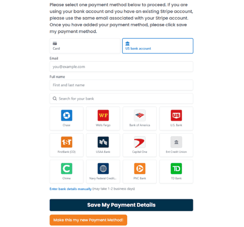 Adding a US bank account in the Nautilus Solar customer portal